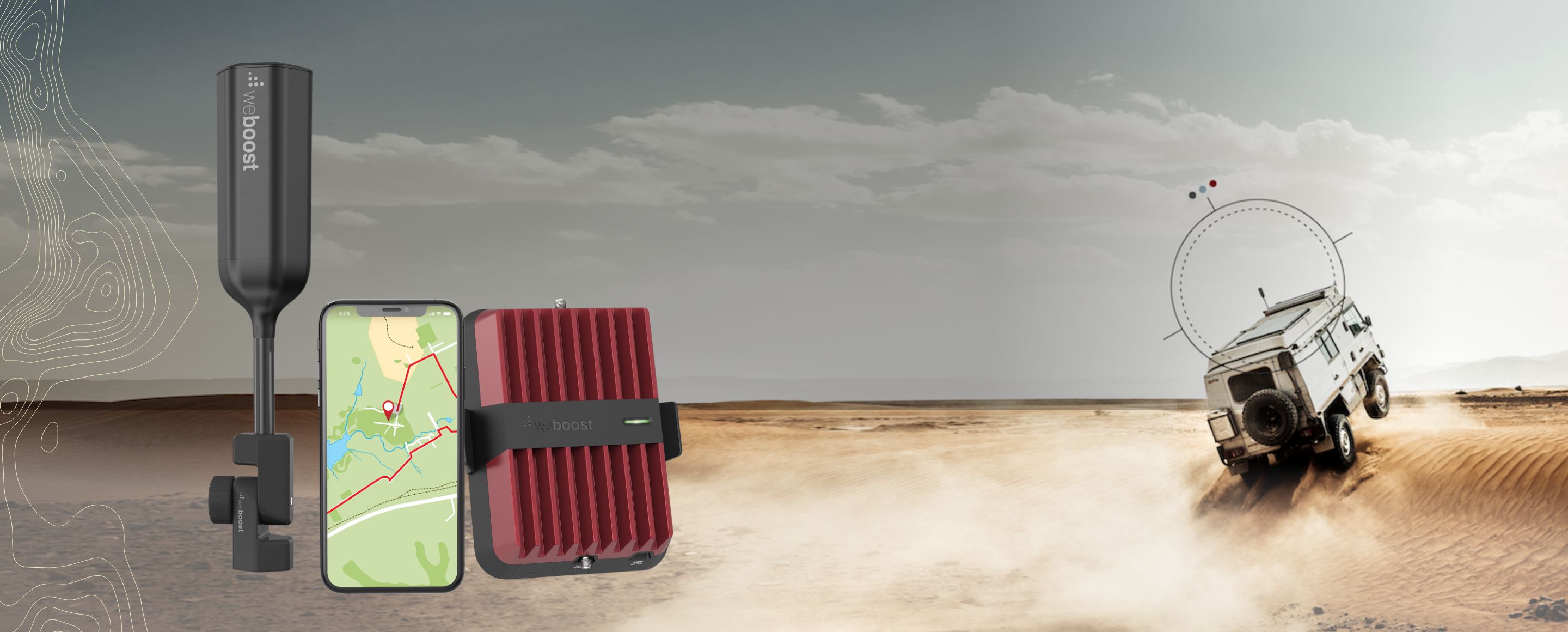 Drive Reach Overland Vehicle Cell Phone Signal Booster weBoost